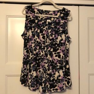 Roz and Ali floral sleeveless shirt